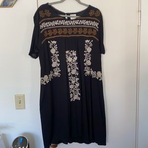 Target Knox Rose Flowy black embroidered dress